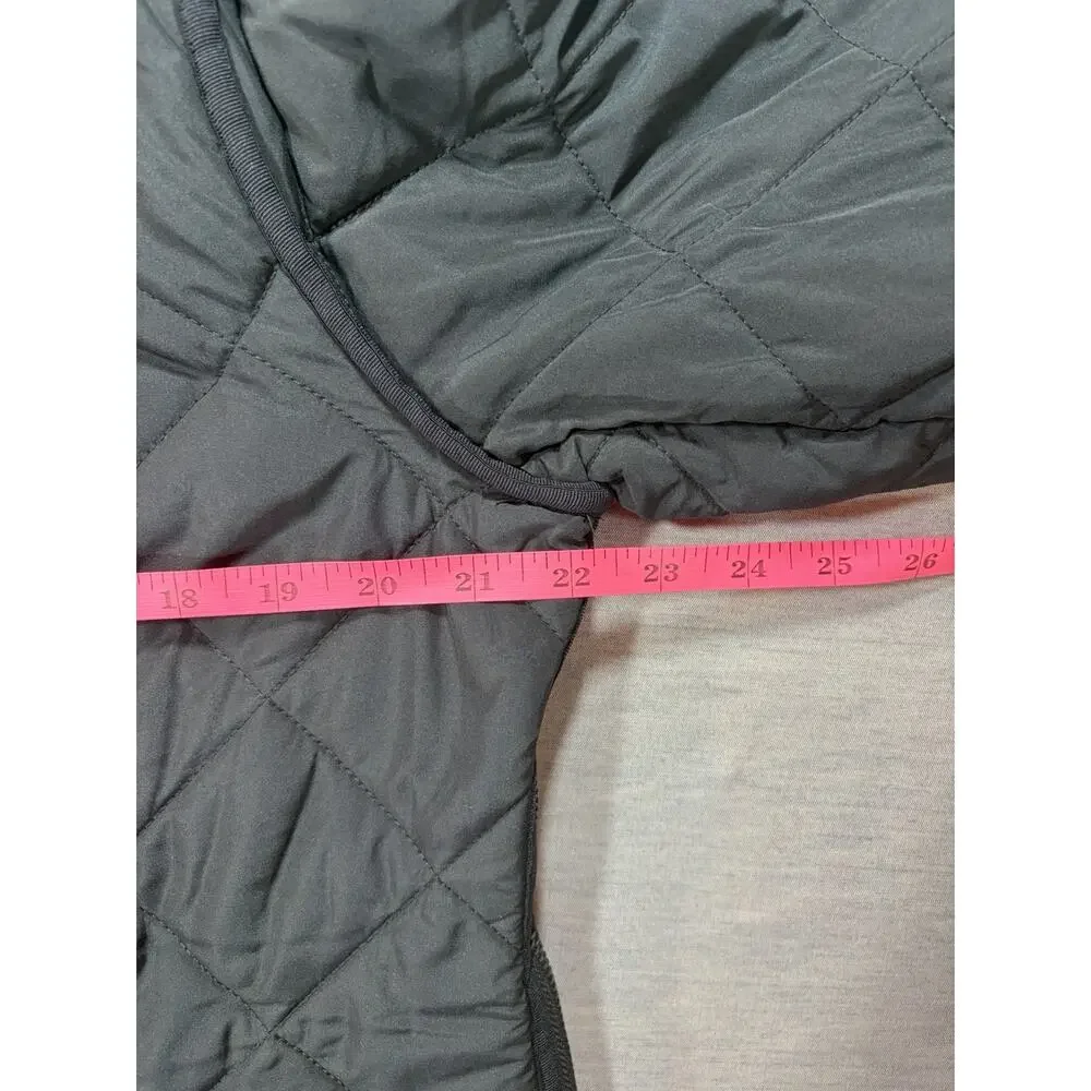 Charlie B Quilted Puffer Coat Size M Black Zip Snap Front/Side Mid Length Jacket